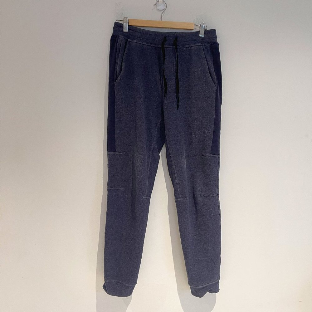 Lululemon Men Blue Pull On Workout Training Logo Sweatpants Jogger Pants Size M